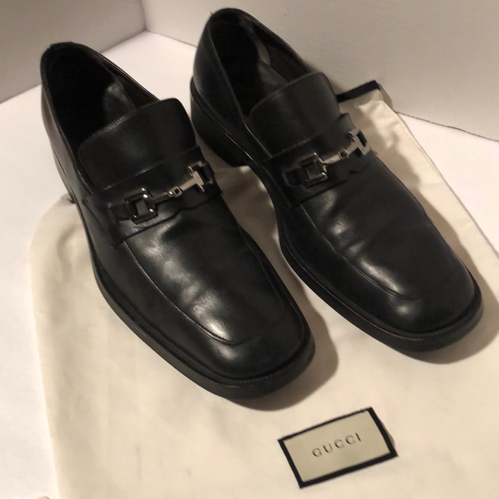 Gucci Black Leather Dress shoes